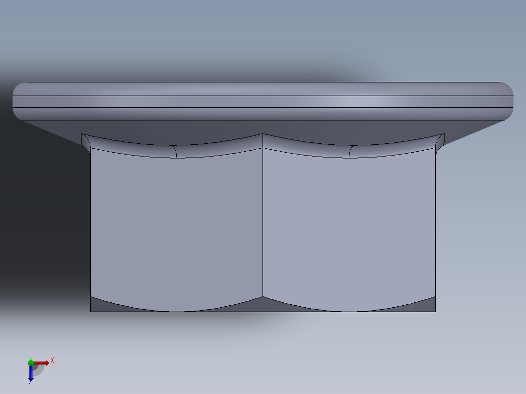公制法兰螺母-FN M10x1.5.SLDPRT俯视图