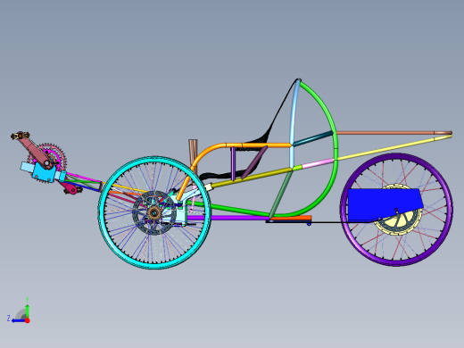 高科技三轮自行车右视缩略图