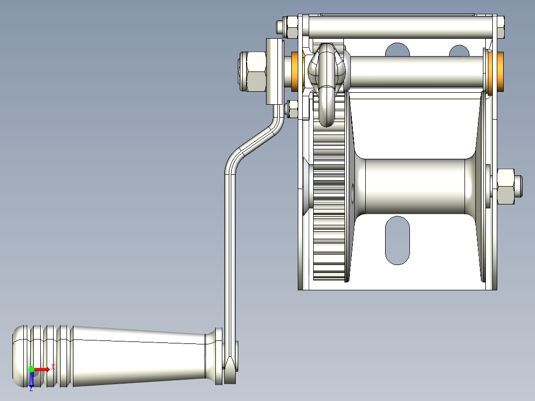 绞车 卷扬机 (38)俯视图