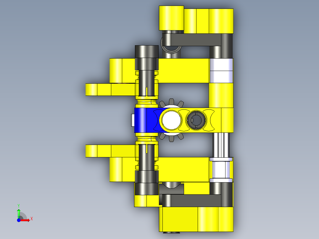 乐高起重机 CATIA STP前视图