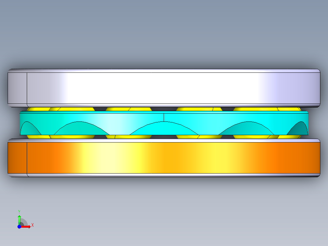 平面推力球轴承51101前视图