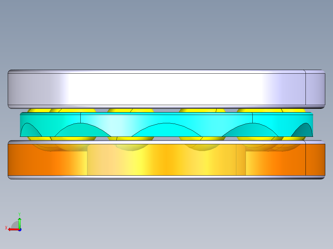 平面推力球轴承51101后视图