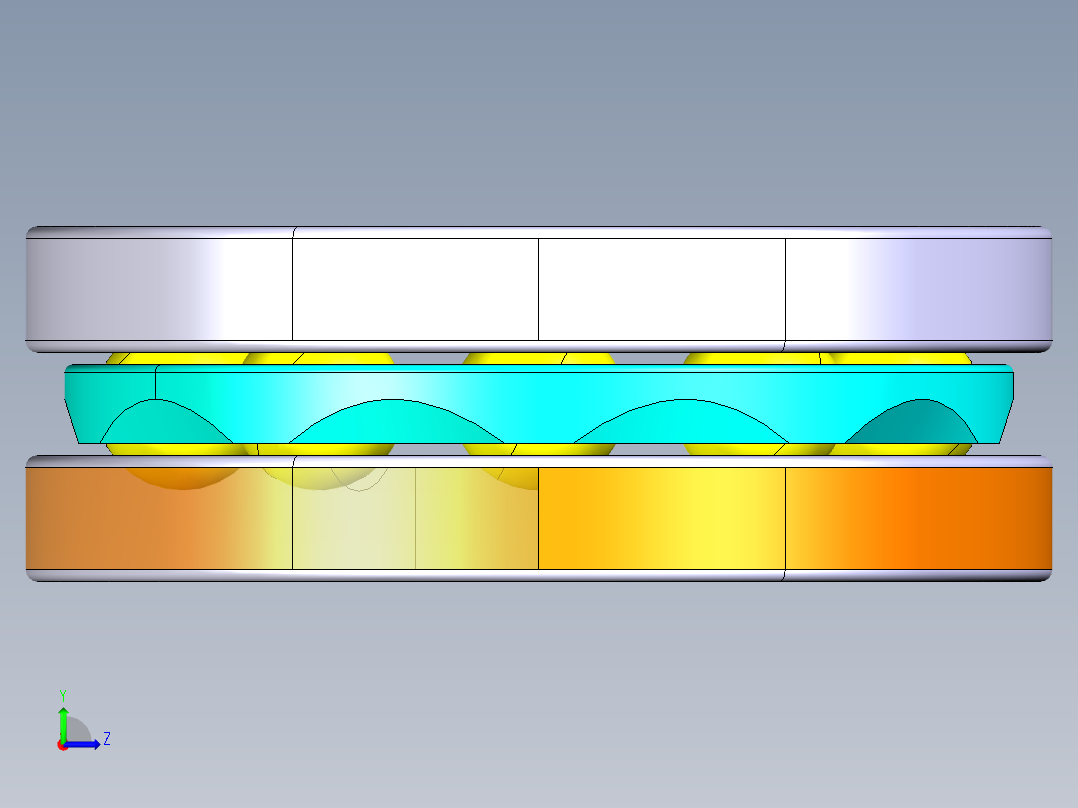 平面推力球轴承51101左视图
