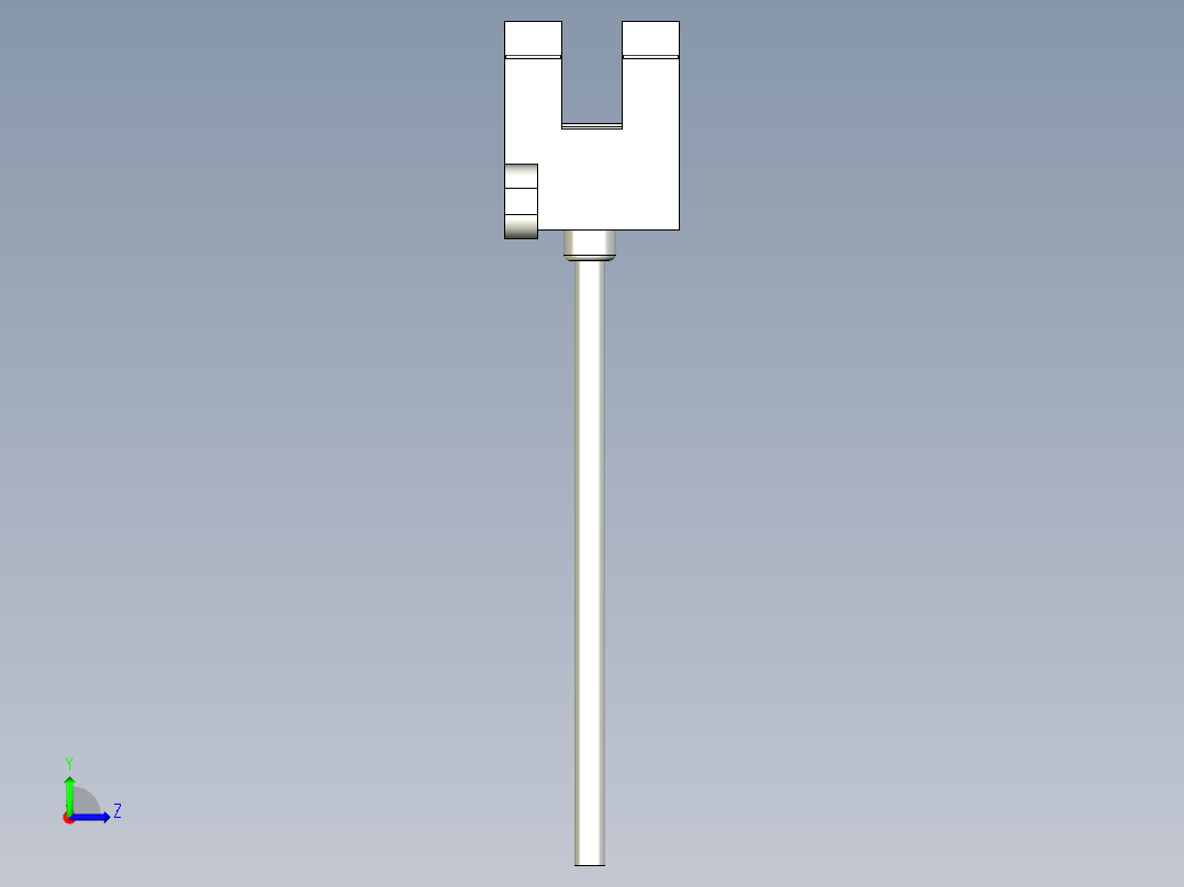 槽型光电传感器LU-T45_3D左视图