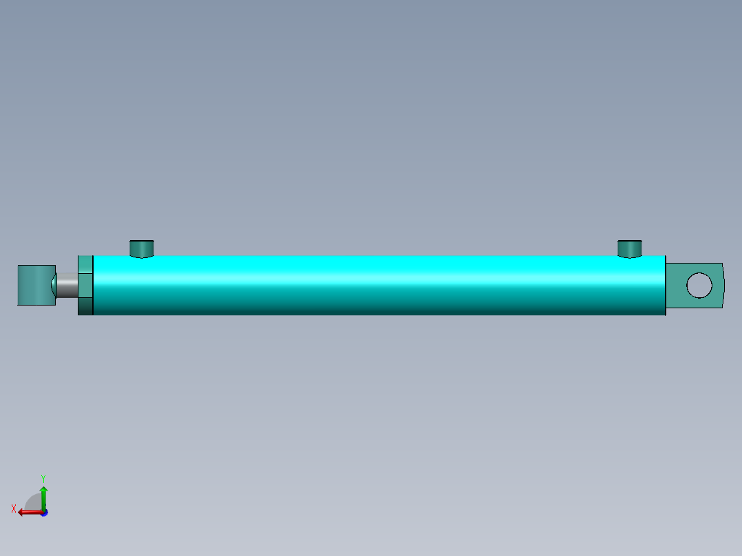 液压缸 油缸 (4)后视图