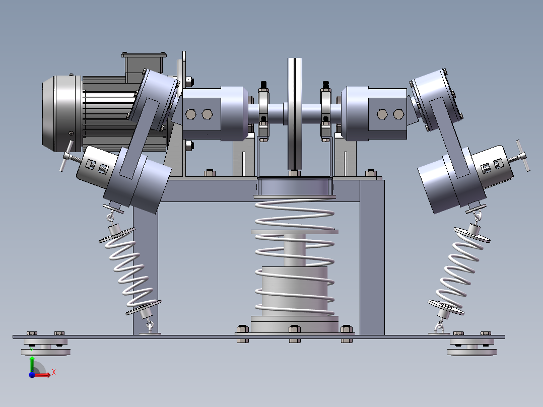 球磨机模型前视图