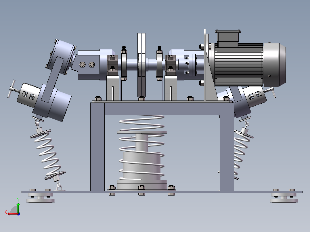 球磨机模型后视图
