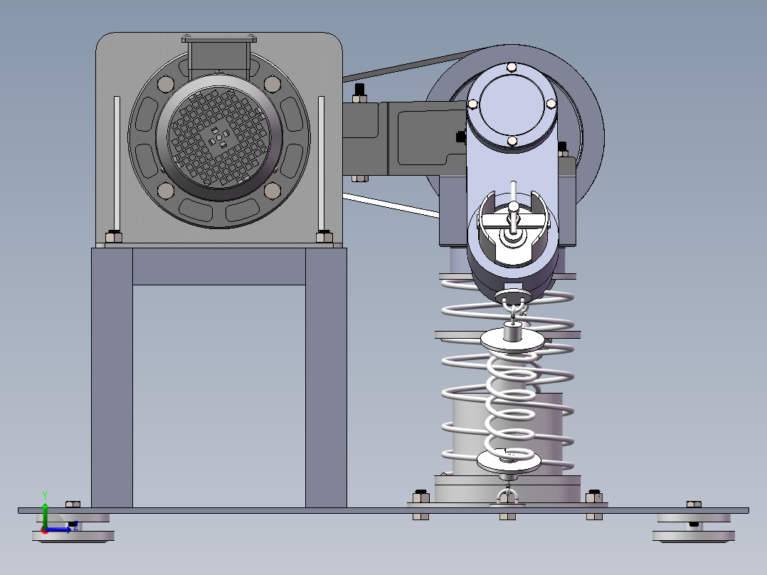 球磨机模型左视图