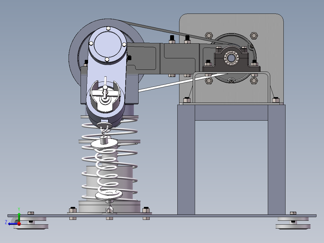 球磨机模型右视图