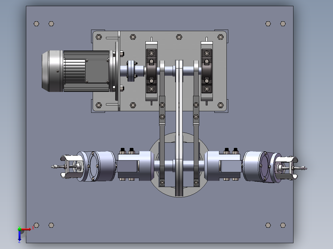 球磨机模型俯视图