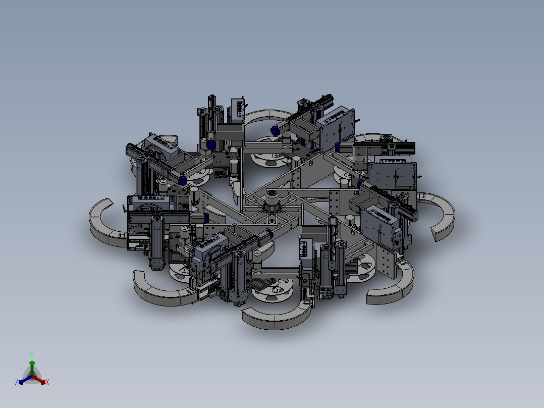 动力旋转超强加速器正等轴测图