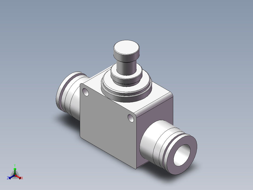 管道型节流阀PSA12（12厘）正等轴测图