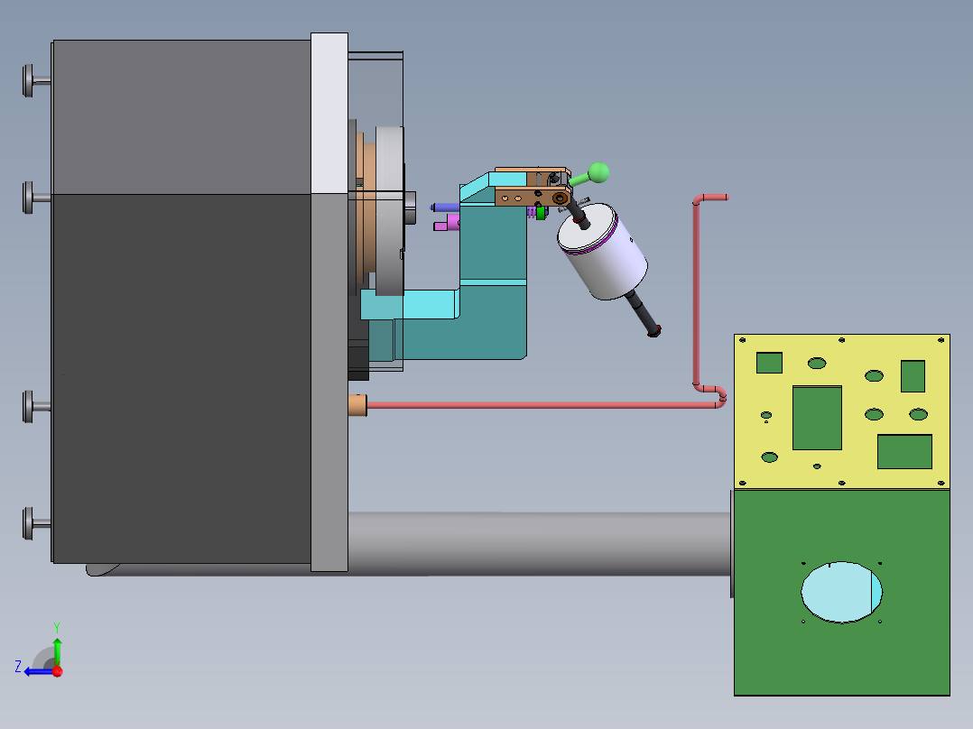 光纤端面研磨机右视图