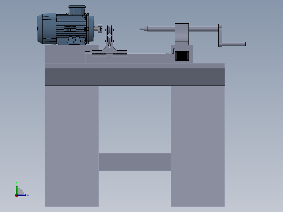 变压器线圈绕线机左视图