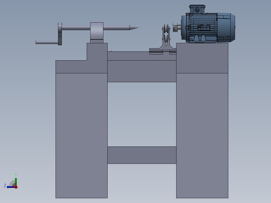 变压器线圈绕线机右视图