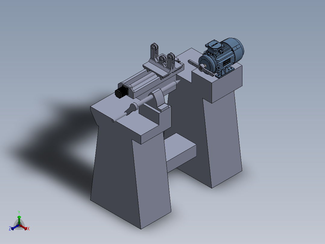 变压器线圈绕线机正等轴测图