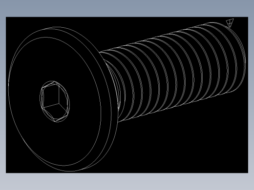 超薄型内六角螺钉-Ultra Low Profile Socket Head Screws 3-8-16 Thread Size 1 in Long.DWG