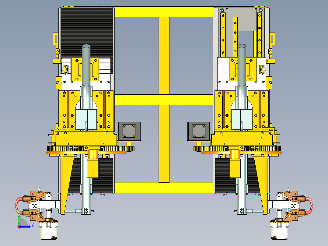 汽车行业-门槛电阻自动焊机左视图
