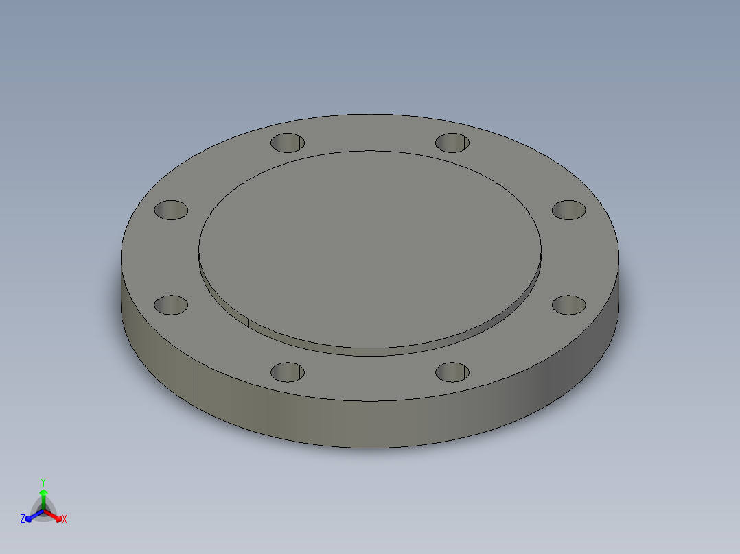 船舶管路系统SeaCor_Blind Flange_37J153060_6in正等轴测图