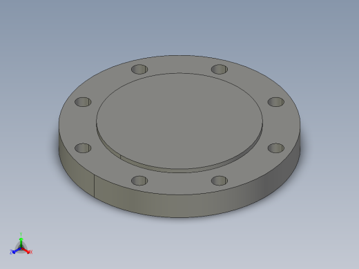 船舶管路系统SeaCor_Blind Flange_37J153060_6in正等轴测缩略图