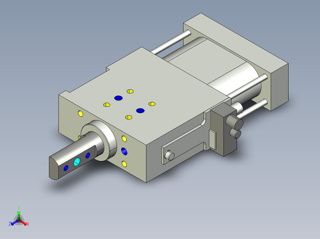 德克斯TUNKERS气缸数模SZK_63x40_A12_T12_TUENKERS主视图