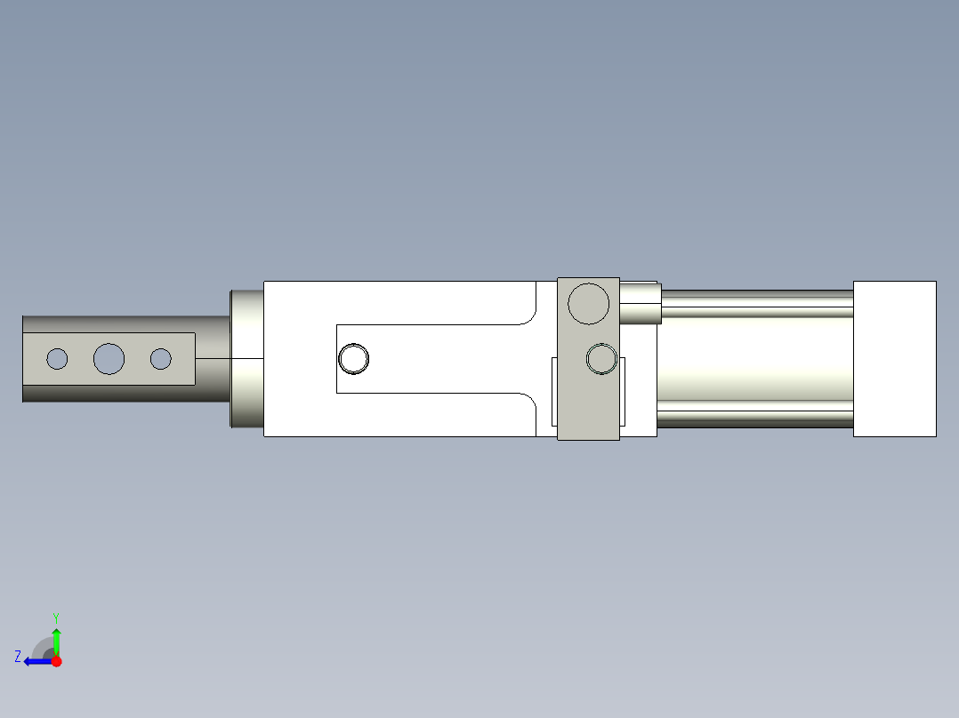 德克斯TUNKERS气缸数模SZK_63x40_A12_T12_TUENKERS右视图
