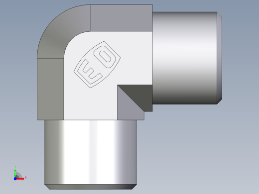 卡套式工业通用硬管接头EO_Union_elbow_W08LL71X前视缩略图