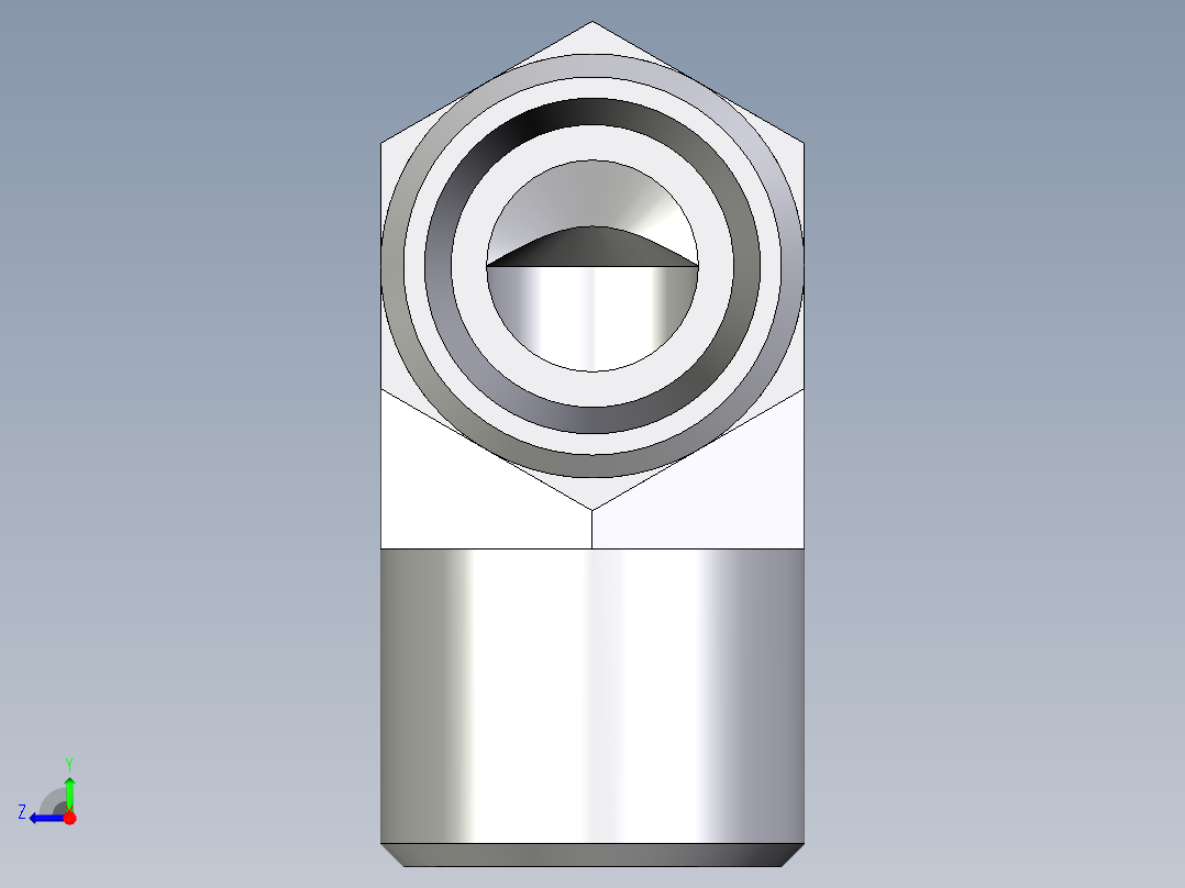 卡套式工业通用硬管接头EO_Union_elbow_W08LL71X右视图