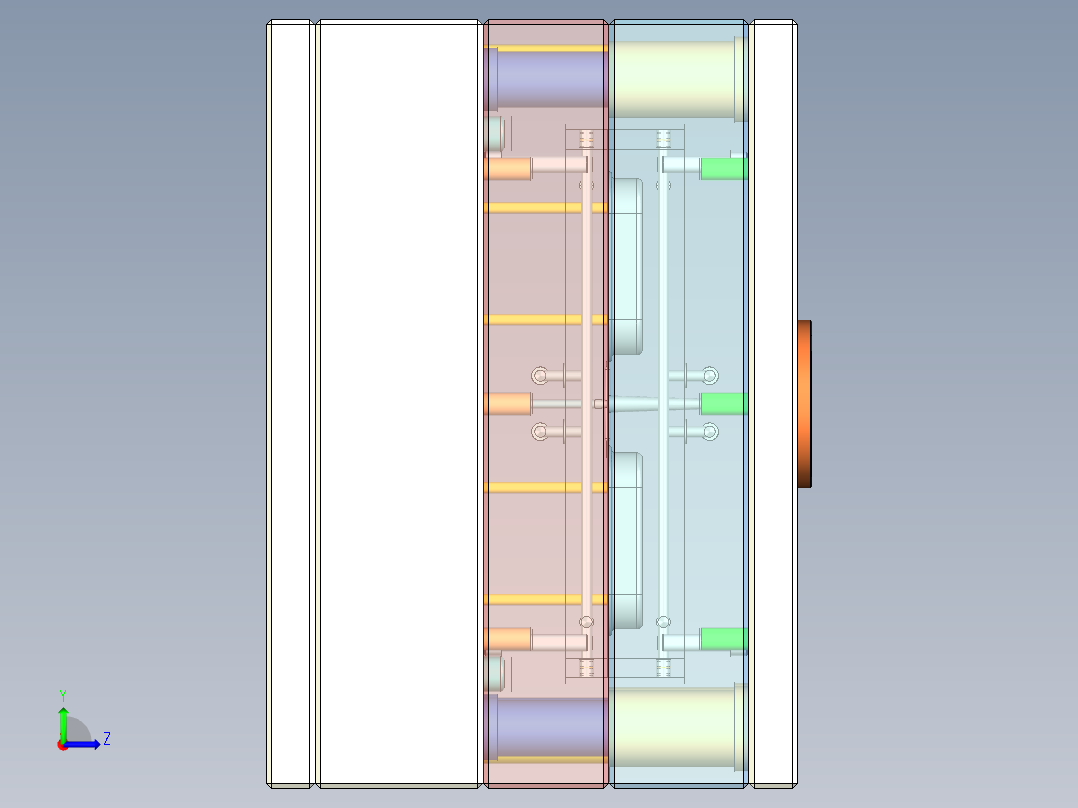 饭盒盖注射工艺及模具设计含三维二维说明书左视图