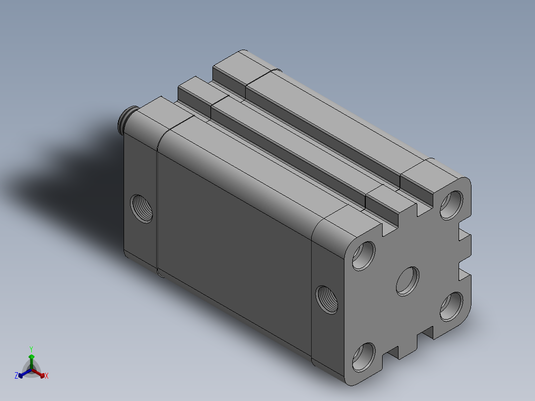气缸ACE40X50SB正等轴测图