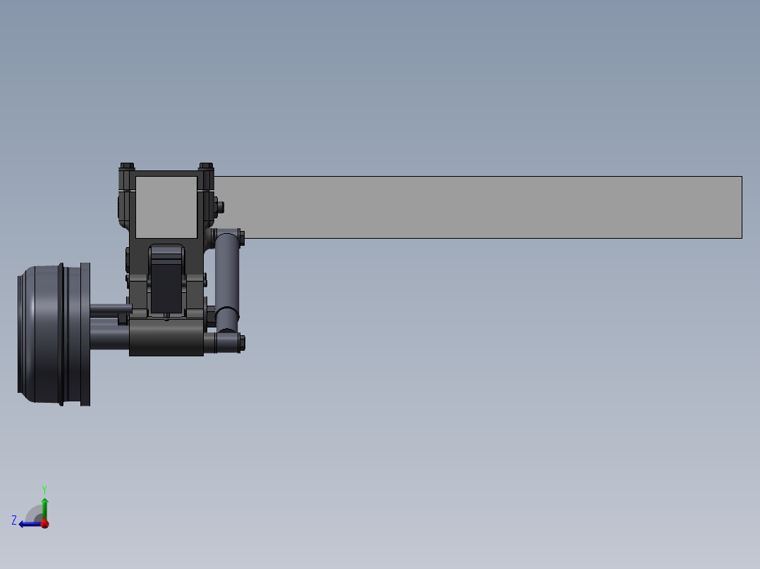 挂车悬挂右视图