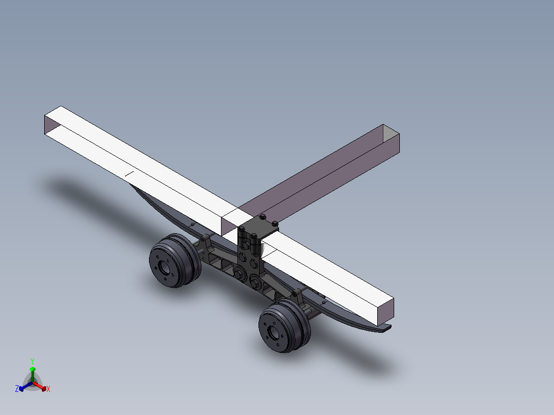 挂车悬挂正等轴测图