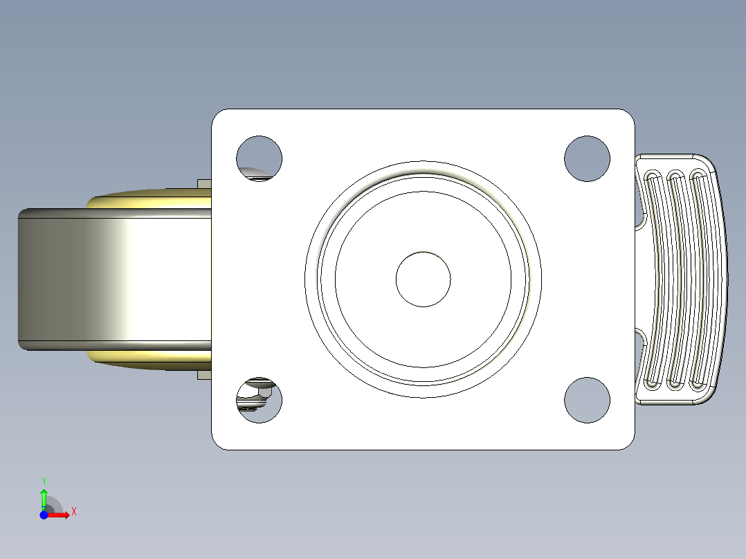儀器輪、導電輪(700N、800N)5533-3D多系列多零件图纸模型前视图