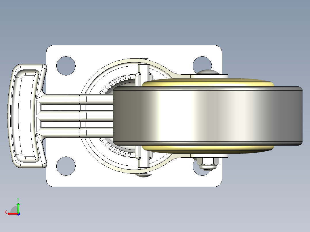 儀器輪、導電輪(700N、800N)5533-3D多系列多零件图纸模型后视图