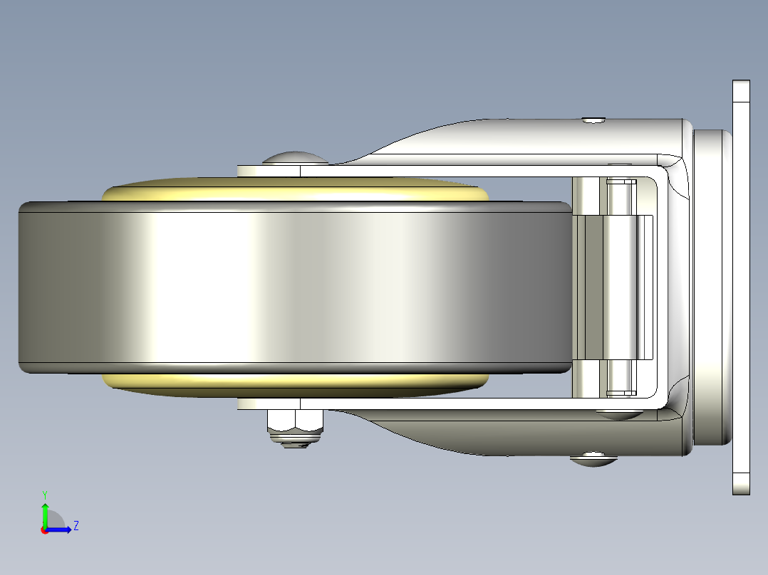 儀器輪、導電輪(700N、800N)5533-3D多系列多零件图纸模型左视图