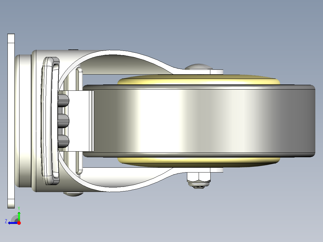 儀器輪、導電輪(700N、800N)5533-3D多系列多零件图纸模型右视图