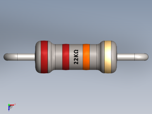 电容器 二极管 电阻器-Resistor 22K Ohm俯视缩略图