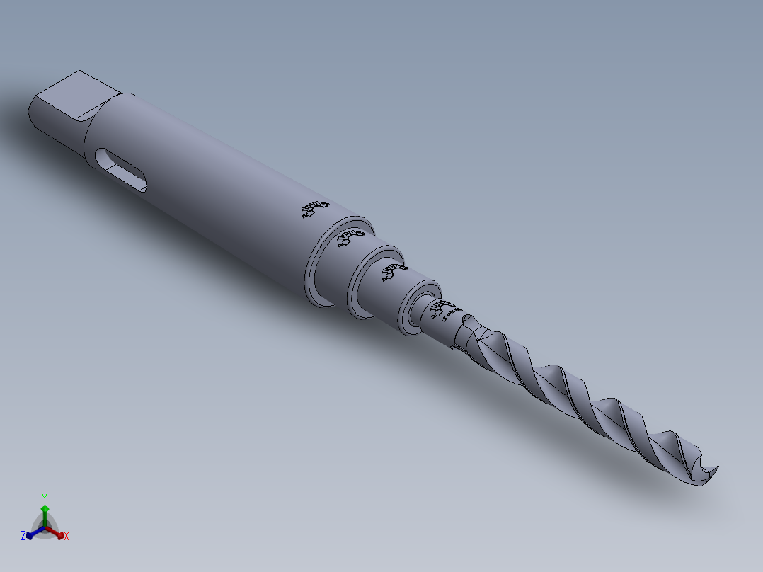 电钻 钻头1 (20)正等轴测图