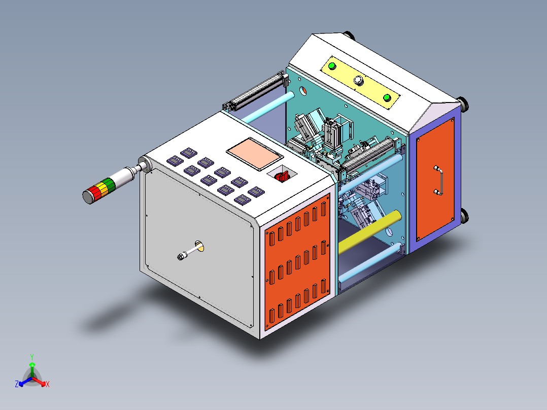 翻边设备sw18可编辑正等轴测图