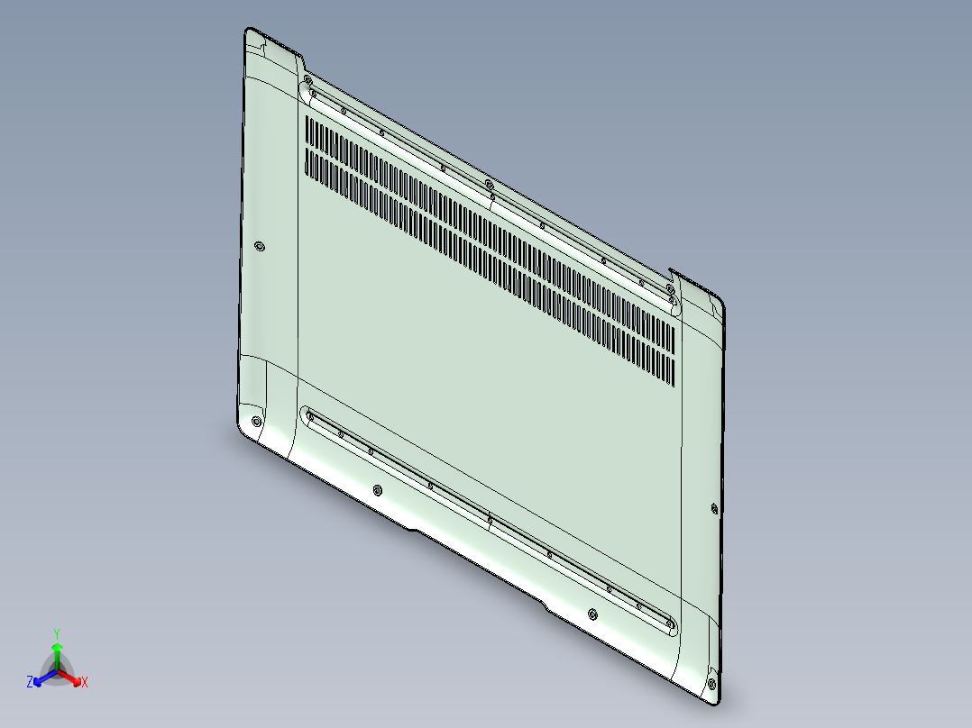 笔记本散热壳铣PL面+侧面编程程序模型