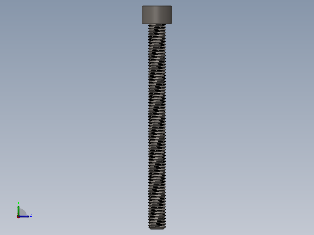 Screw_DIN_912_M8x90F_A2.SLDPRT公制内六角螺钉左视图