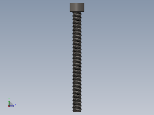 Screw_DIN_912_M8x90F_A2.SLDPRT公制内六角螺钉左视缩略图