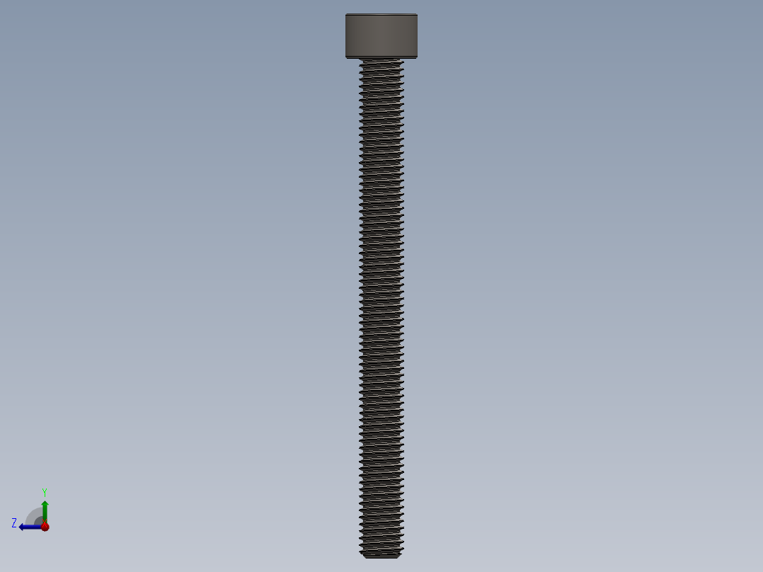 Screw_DIN_912_M8x90F_A2.SLDPRT公制内六角螺钉右视图