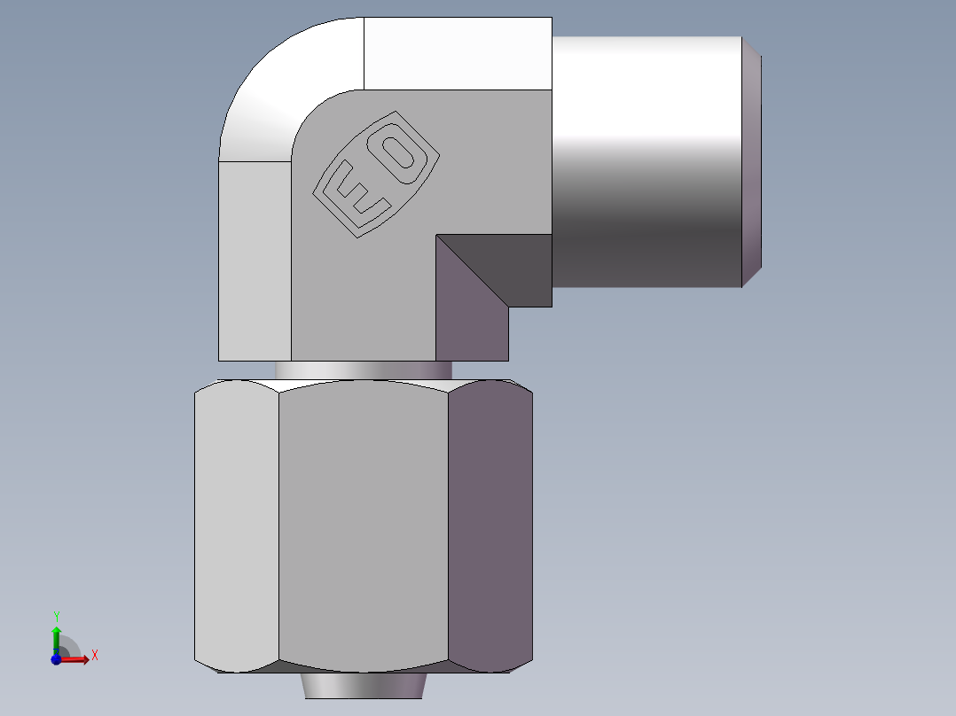 直角组合接头、2C9-12前视图