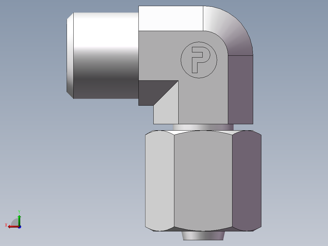 直角组合接头、2C9-12后视图