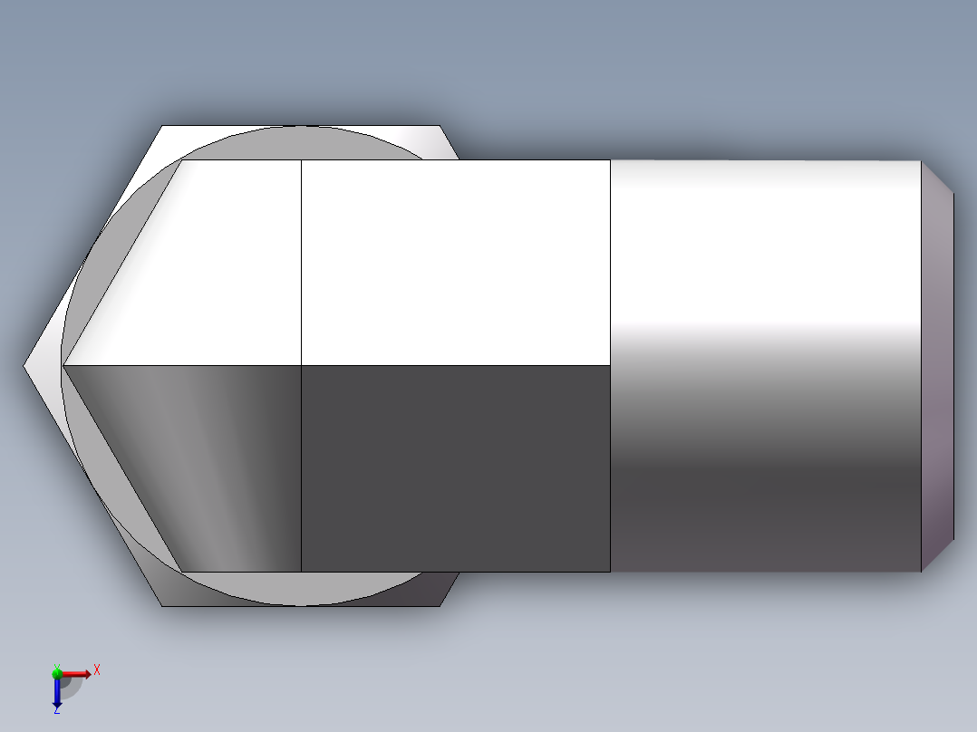 直角组合接头、2C9-12俯视图