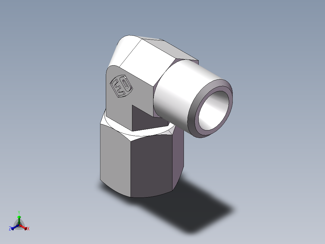 直角组合接头、2C9-12正等轴测图