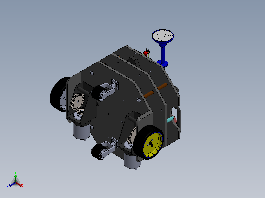 AGV小车、AGV(80)正等轴测图