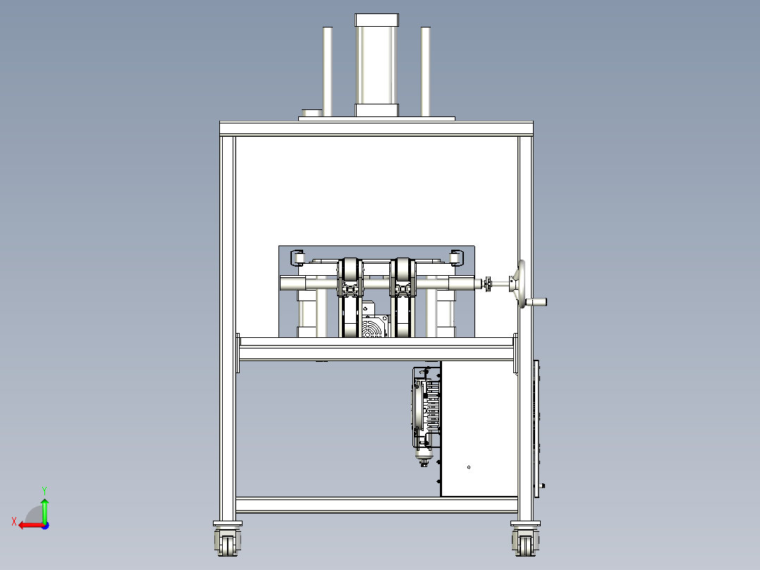 在线式压装机后视图