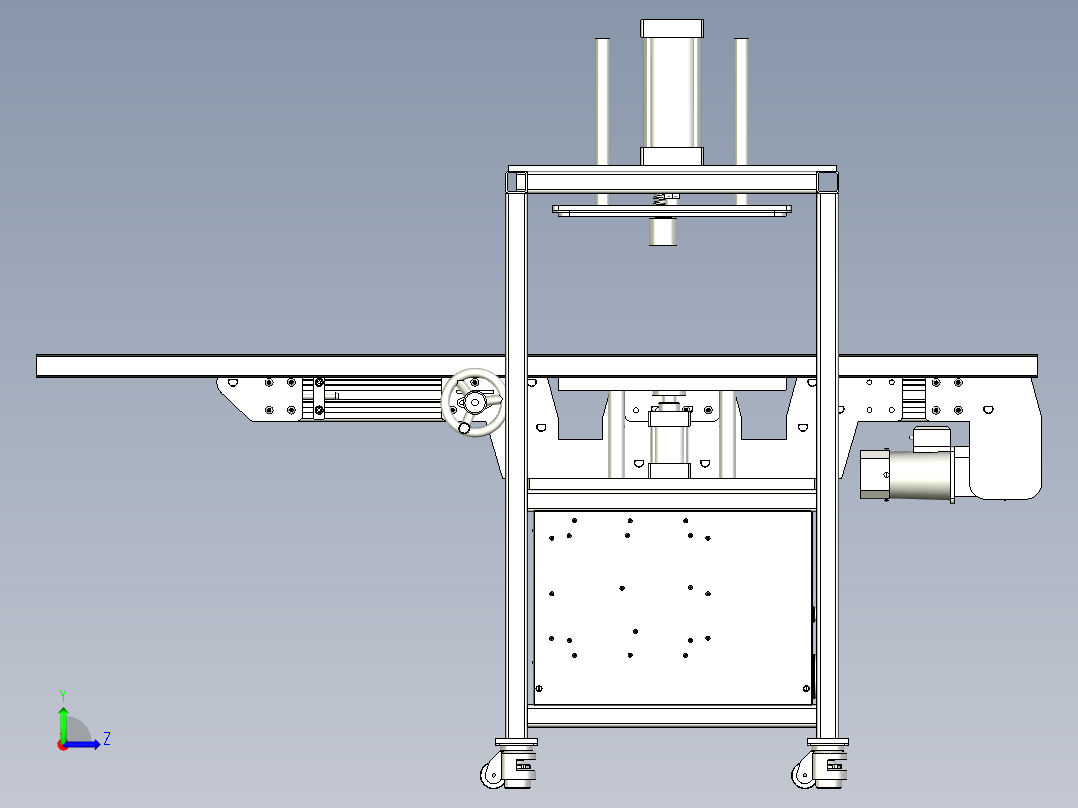 在线式压装机左视图